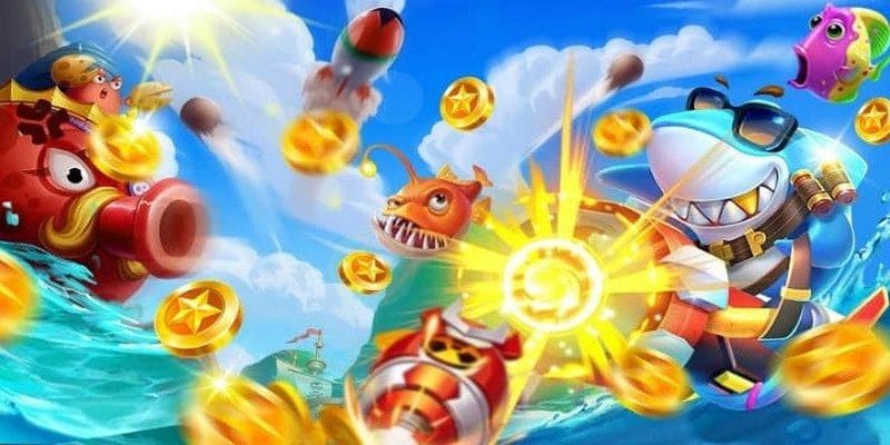 Vũ khí và các loại cá trong game rất đa dạng